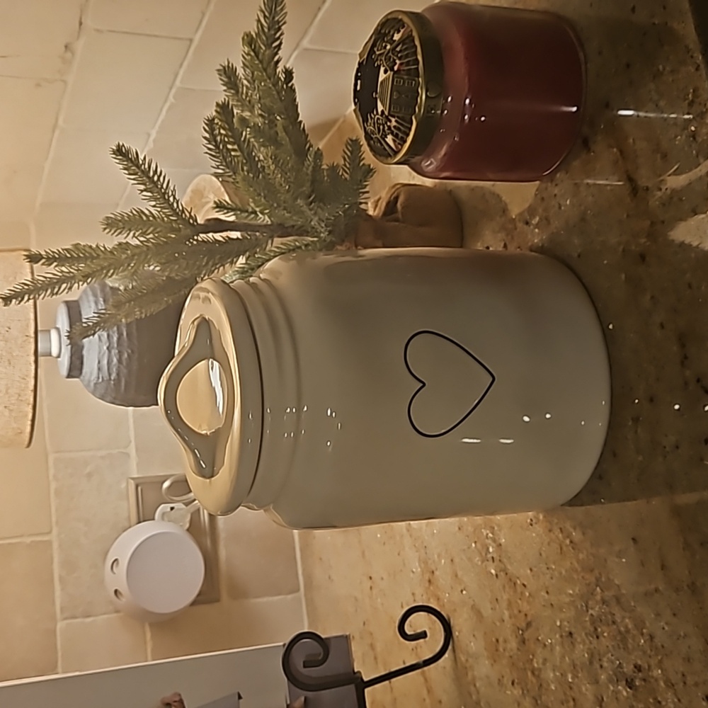 Large Rae Dunn Heart canister